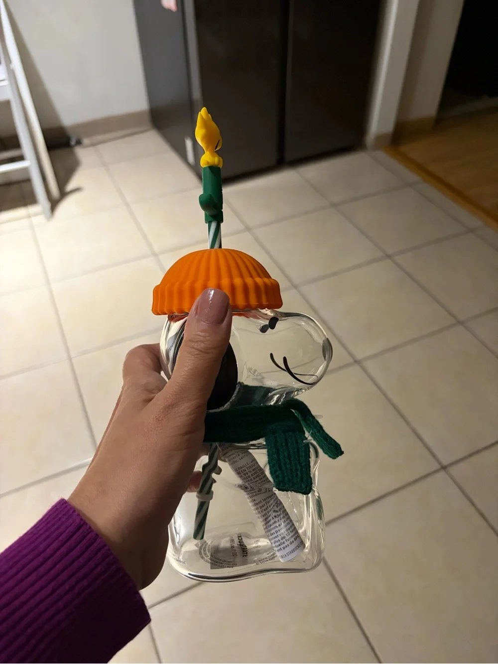 Starbucks clear snowman